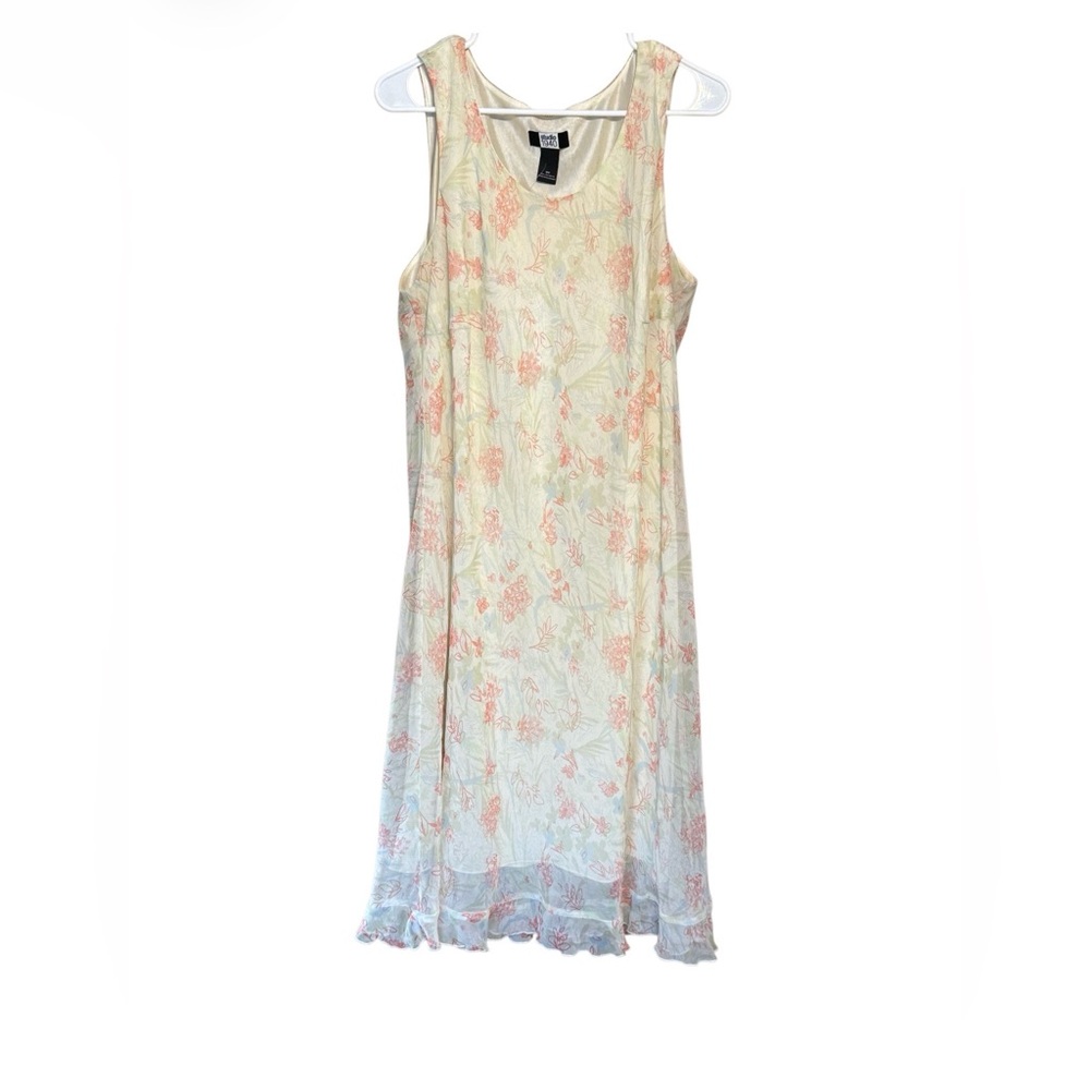 Studio 1940 Women’s 18W Pastel Floral Sleeveless Maxi Dress Ruffle Hem - Picture 2 of 3